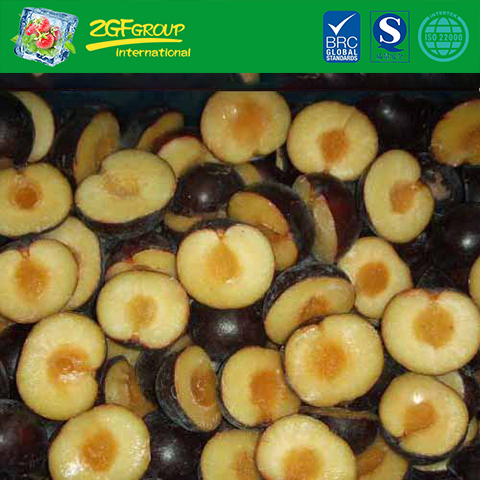 Great Flavor IQF Plum Halves With Skin On